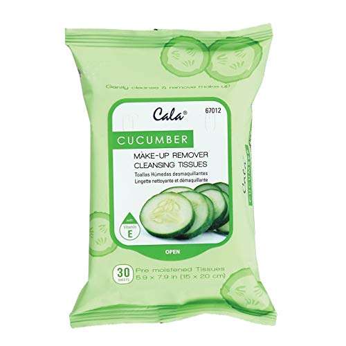 Cala Soft Refreshing Cucumber Makeup Remover Cleansing Tissues - 30 Sheets For Girl & Womens
