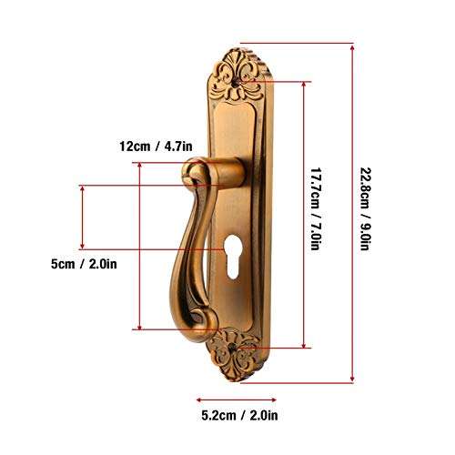Multi-Layer Porcess Retro Style Room Door Handle Zinc Alloy Room Door Lock Handle Scratch Resistance for Wardrobe 6