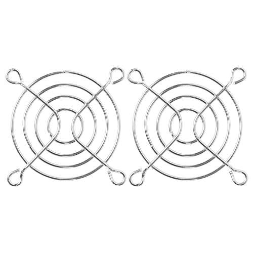 uxcell 2 Pcs Metal Wire Fan Grill Finger Guard Protect Fan Grills for 60mm PC Cooling Fan