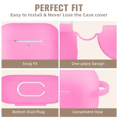 Night-Glow AirPods Pro Case Cover, Hamile Silicone Cases with Keychain Accessories for Apple Airpod Pro 1st/2nd Case 2019 2022, Women Men 4