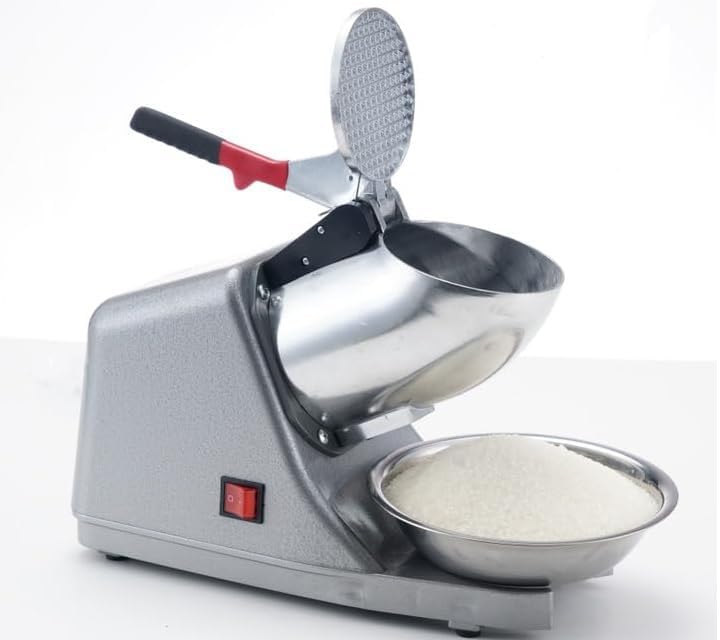 WROPZO Ice Crusher Ice Shaver 2 Blades Food-Grade Stainless Steel Ice Shaved Machine Snow Cone Maker for Home Commercial