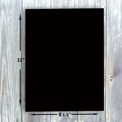 Hamilco Black Colored Cardstock Thick Paper - 8 1/2 x 11" Heavy Weight 80 lb Cover Card Stock - for Scrapbook Craft Calligraphy or Chalkboard Papers for Printer - 50 Pack 3