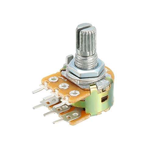 uxcell WH148 10K Ohm Variable Resistors Dual Turn Rotary Carbon Film Taper Potentiometer 10pcs 4