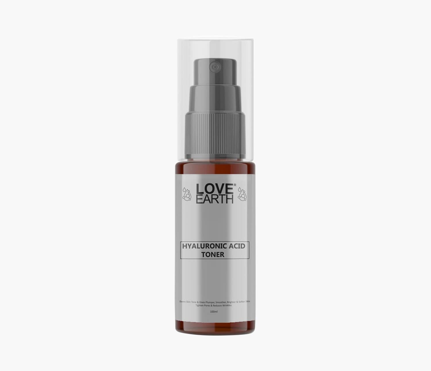 Love Earth Hyaluronic Acid Toner with Grape seed extract and Hyaluronic Acid for Wrinkle Free, Smooth and Glowing Skin 100ml 1