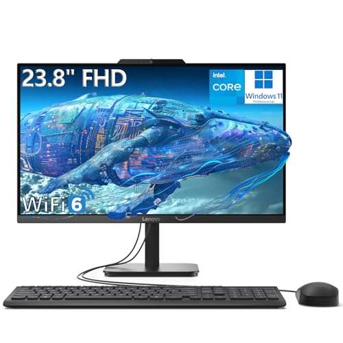 Lenovo ThinkCentre M72z All-in-One AIO Desktop Computer PC, 20-Inch LED Display, Windows 10, Core i3 3.3GHz CPU, 8GB DDR3 RAM, 500GB HDD, DVD, Dual-Band WiFi, Bluetooth 4.0, Keyboard, Mouse (Renewed) 1