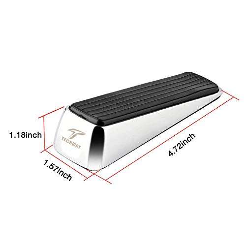 Techway Door Stopper Rubber Door Wedge 5.5 Ounces Stainless Steel and Rubber Heavy Duty Non-Scratching and Anti-Slip Doorstop 4