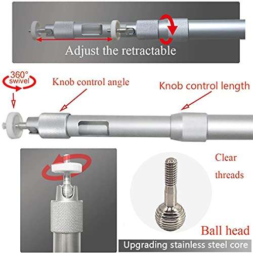 Universal Projector Ceiling Mount Projector Wall Mount Camera Projector Hanger 360° Rotatable Length 14-24in / 37-60cm Projector Holder Projectors Bracket for Mini Projectors CCTV DVR Cameras 4