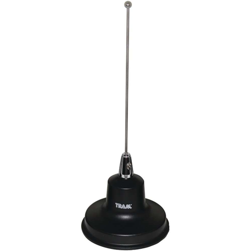 Tram 1154 Black VHF Land Mobile and Ham Radio Magnet 5/8 Wave Pre-Tuned 140-175 MHz Antenna for Motorola Kenwood Icom Vertex Blackbox HYT Hytera Mobile Radios Kit With PL-259 1