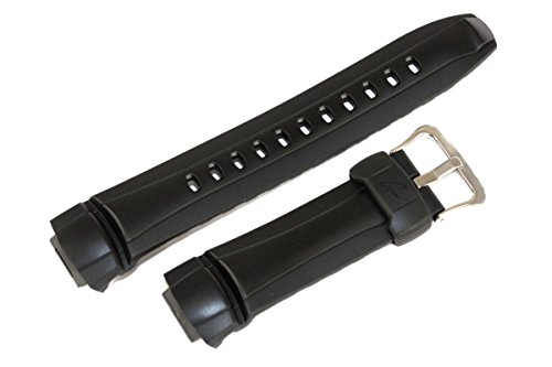 Casio 10144012 Genuine Factory Casio Replacement Black Rubber Watch Band fits G-7300-1V G-7301G-9V