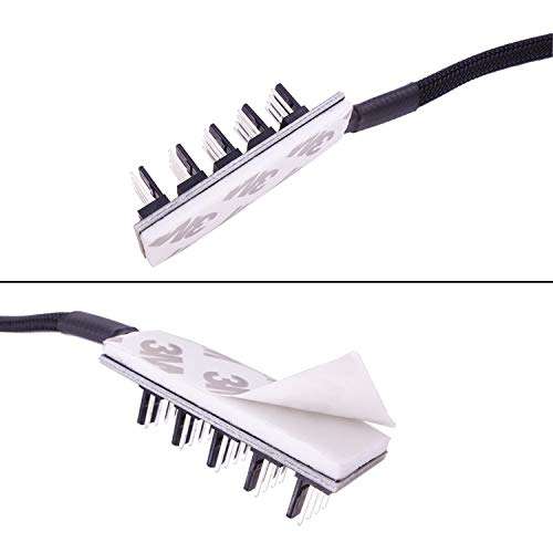 Maxmoral 1 Piece PC Case Cooling Fan Hub Splitter 1 Female to 5 Male 4Pin Power Cable for 3Pin/4Pin PWM CPU Cooler 5