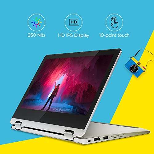 Lenovo IdeaPad Flex 3 Chromebook Intel Celeron N4500 11.6" HD 2-in-1 Touchscreen Laptop(4 GB/128 GB eMMC/720p Camera/2Wx2 Speakers/Chrome OS/Arctic Grey/1.25Kg), 82N30012HA 3