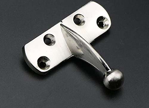 1 Set Practical Stainless Steel Heavy Duty Horizontal Line Swing Bar Lock Add Extra Door Lock Childproof Door Security Latch Guard Clasp Metal Defender Reinforcement Catch for Home Hotel Office 4