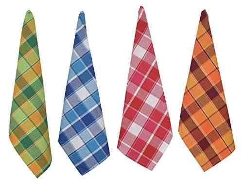 NewLadiesZone Cotton Multi Color Kitchen Towel Set of 4 pc 50 X 70 CM