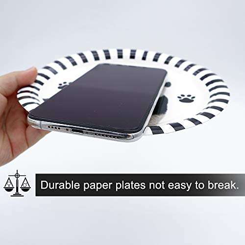 Pandecor Panda Party Supplies, 50 Pack 7 Inch Panda Disposable Paper Dessert Plates for Kid's Panda Themed Birthday Party Supplies 3