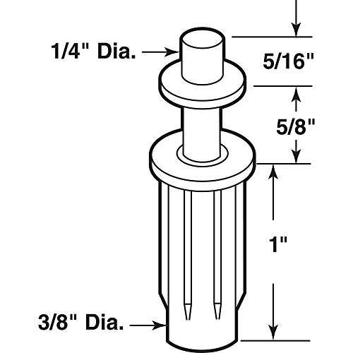 Slide-Co 161111 Bi-Fold Door Pivot Pin Hardware (1 Pack), Pack of 1, No Color 2