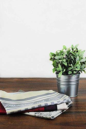 DII 100% Cotton, Machine Washable, Everyday Kitchen Basic, Ultra Absorbent, French Jacquard Decorative Dishtowel 20x28", Set of 3- Une Poule Sur Un Mur 6