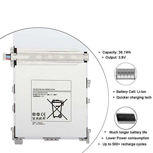 Hubei T9500E T9500C Laptop Battery for Samsung Galaxy Note Pro12.2i SM-P900 P905 T9500U GH43-03980A(3.8V 36.10Wh 9500mAh) 4