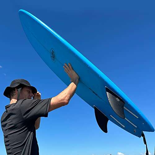 Surfboard Twin Fins (2 Fins) - Keel Fins for Fish Surf Boards [Twin Tab or Single Tab Sizes] (Black, Single Tab) 6