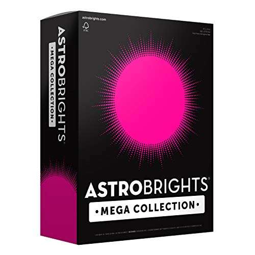 Astrobrights Mega Collection, Colored Paper, Bright Pink, 625 Sheets, 24 lb/89 gsm, 8.5" x 11" - MORE SHEETS! (91674) 1