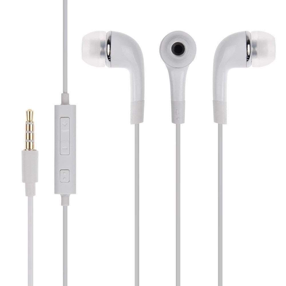 Earphone For Samsung Galaxy on, Samsung Galaxy On5, Samsung Galaxy On5, Samsung Galaxy On7, Samsung Galaxy Player 70 Plus Universal Wired Earphones Headphone Handsfree Headset Music with 3.5mm Jack Hi-Fi Gaming Sound Music HD Stereo Audio Sound with Noise Cancelling Dynamic Ergonomic Original Best High Sound Quality Earphone - (White, ST.D2, YR) 1