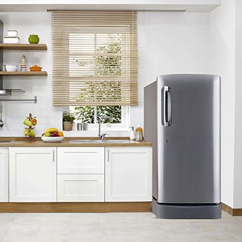 LG 190 L 5 Star Inverter Direct-Cool Single Door Refrigerator (GL-D201APZZ, Shiny Steel, Base stand with drawer, 2022 Model) 5