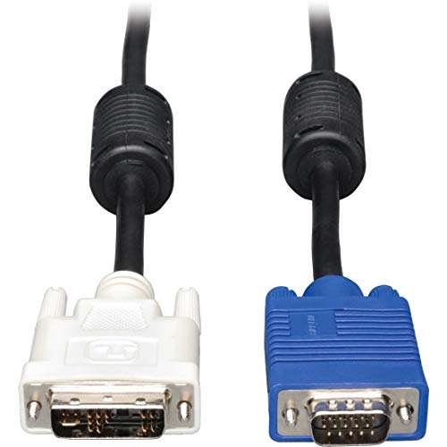Tripp Lite DVI to VGA Monitor Cable, High Resolution cable with RGB Coax (DVI-A M to HD15 M) 3-ft.(P556-003),Black