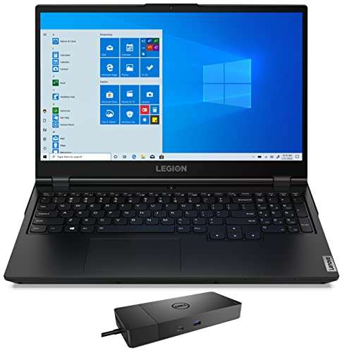 Lenovo Legion 5 Gaming & Entertainment Laptop (AMD Ryzen 5 5600H 6-Core, 64GB RAM, 2TB PCIe SSD + 1TB HDD, GeForce GTX 1650, 17.3" 60Hz Full HD (1920x1080), Win 11 Home) with WD19S 180W Dock 1