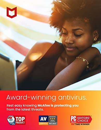 [Old Version] McAfee AntiVirus Protection 2022 | 1 PC (Windows)| Antivirus Protection, Internet Security Software | 1 Year Subscription | Download Code 2