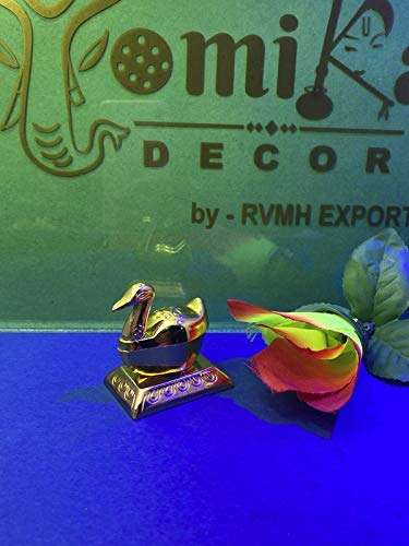Vyomika Decor Golden Metal Duck with Chandan Roli Chopda for Pooja Purpose and Gift 6