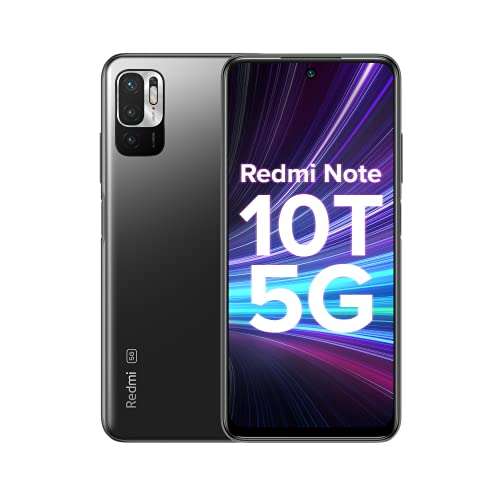 Redmi Note 10T 5G (Graphite Black, 6GB RAM, 128GB Storage) | Dual5G | 90Hz Adaptive Refresh Rate | MediaTek Dimensity 700 7nm Processor | 22.5W Charger included