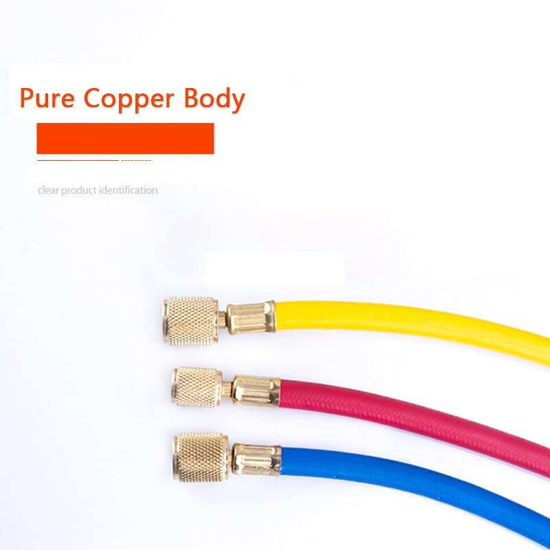 Digital Craft Car Charging Hoses Tube AC for R134a R12 R22 R404 R502 Air Conditioning Refrigerant Tube 1/4" SAE Thread Hose Fluoride Tube 3