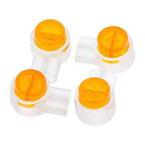 200 Pack UY Wire Connector Uvital Waterproof Clear Button Telephone Wire Connectors UY Butt Splice Connector Network Cable Terminals (K2) 2