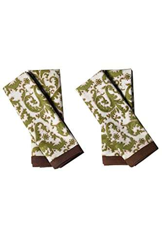 CONTRAST LIVING Dilu Hand Block Printed Kitchen Towel/Dish Towel/Hand Towel Multi Color Set of 3 Pcs 4