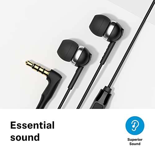 Sennheiser CX 80s Wired in Ear Earphones with in-Line Microphone, Superior Sound, One Button Smart Control, Lightweight Design, 3.5mm Jack, 3 Ear Tip Sizes, 2Y Warranty, Black 2