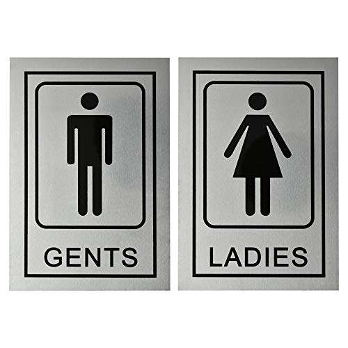 Buzz cool Gents Ladies signage Self Adhesive sticker for Washroom Toilet Restroom Glass Doors Wooden Doors Offices Hospitals Mall and Business Sign Stickers 1