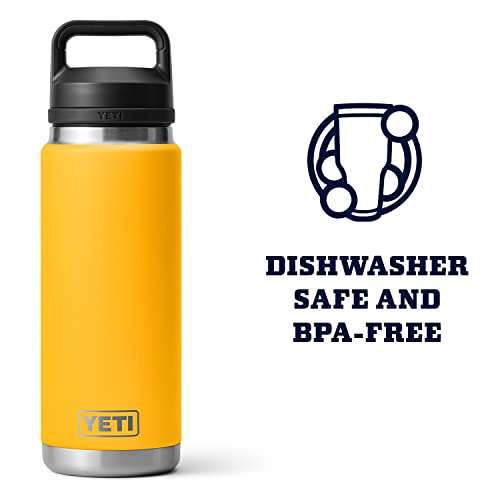 YETI Rambler 26 oz Bottle, Vacuum Insulated, Stainless Steel with Chug Cap, Alpine Yellow 5