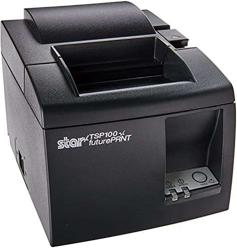 Star Micronics 39461110 Model TSP143U Gry Thermal Printer, Cutter, USB Cable and Power Supply, Gray
