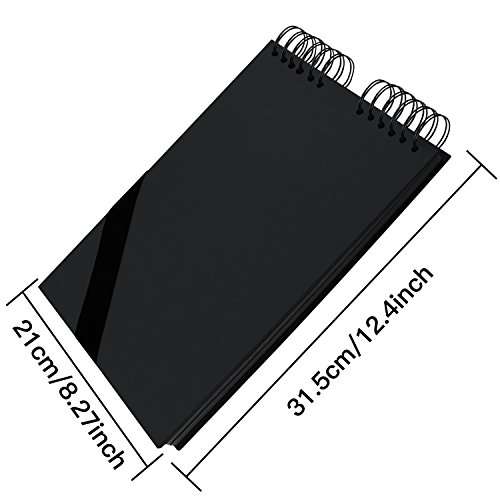 Scrapbook Album, 80 DIY Pages Photo Collection by LUNIQI, Black Paper for Anniversary, Wedding, Birthday, Valentines Day,Travel Graduation Gifts(40 Sheets, 80 Pages) with 6 Corner Stickers 3
