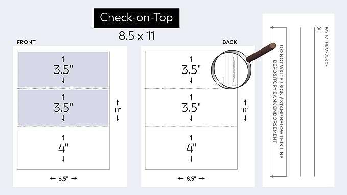 Business Voucher Check Stock - Computer Laser Checks - 500 Sheets, Check in Middle, Blue/Red Prismatic 3