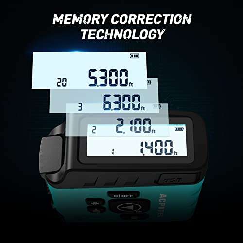 2-in-1 Digital Tape Measure - Ft/Ft+in/in/M 16Ft Tape Measure, Backlit Display USB Rechargeable Tape Measure with Display, 20 Groups Historical Memory ACPOTEL (Blue) 4