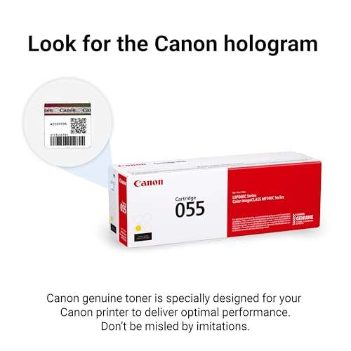 Canon Genuine 055 Yellow Toner Cartridge Compatible with LBP664Cdw, MF741Cdw, MF743Cdw, MF745Cdw, MF746Cdw 2