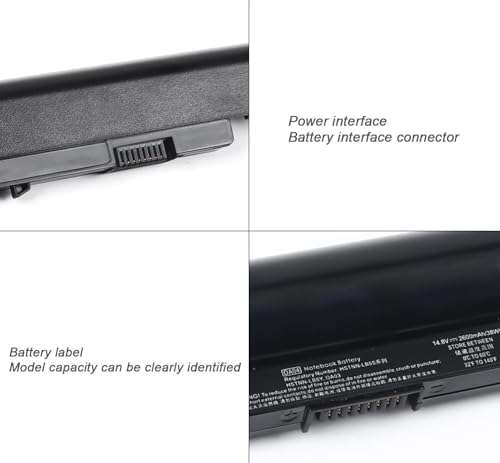 HSX 2600mAh Battery for HP 746641-001 740715-001 OA04 OA03 746458-421 751906-541 HSTNN-LB5Y HSTNN-LB5S 15-R052NR 15-R015DX 250 G3 TPN-F113 TPN-F115 - High Performance [14.8V/2600mAh/38.48wh] 6