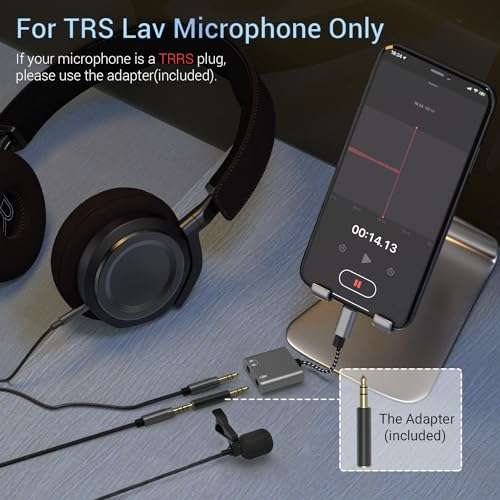 Cubilux Lightning to 3.5mm TRS Microphone Adapter with Headphone Jack Compatible with iPhone 14 Pro Max 14 Plus/13/12/11/SE 2/Xr/Xs Max/8/7, 1/8” Audio & MIC Splitter for Old iPad (Lightning Version) 4