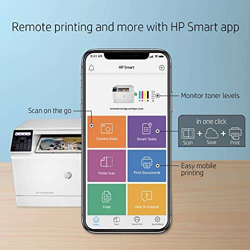 HP Color Laserjet Pro M182nw Wireless All-in-One Laser Printer, Remote Mobile Print, Scan & Copy (7KW55A) (Renewed) 3