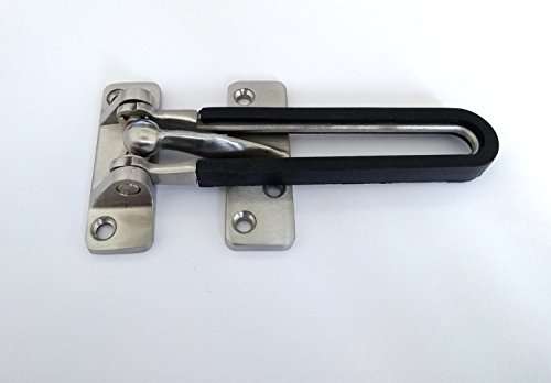 TOGU 3 Pack Solid Thicken Security Door Chain,Gate Latches Swing Bar Door Guard for Home,Bedroom,Apartment,Hotel,Motel,Dormitory,Satin Nickel 3