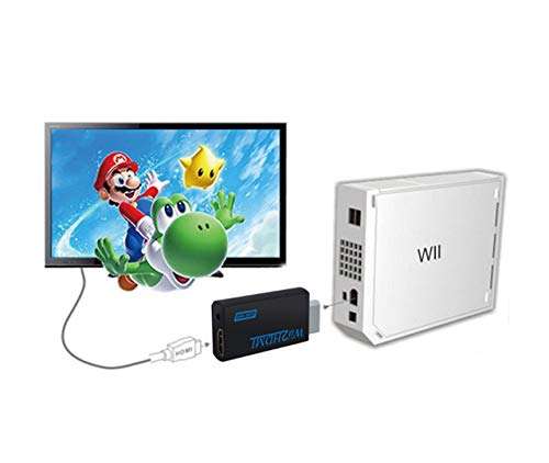 HONSHEN Wii to HDMI Converter Adapter with 3ft HDMI Cable Output Video Audio with 3.5mm Jack Audio Supports All Wii Display Modes (NTSC 480I, 480P,PAL 576I), Compatible with Full HD Devices (White) 5