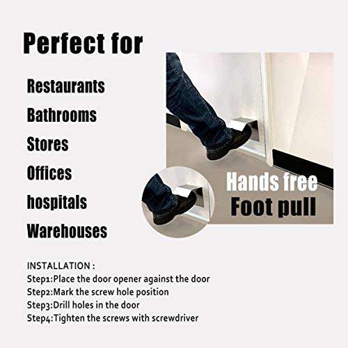 Hands Free Foot Pull Door Opener,No-Contact Foot-Operated Door Opener,Touchless Method for Opening Restaurants,Office,Bathrooms Doors in Commercial or Residential Buildings 4