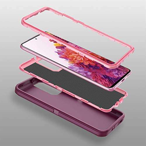 I-HONVA for Galaxy S20 FE 5G Case Shockproof 3 in 1 Full Body Protection [Without Screen Protection] Rugged Heavy Duty Cover Case for Samsung Galaxy S20 FE 5G 6.5 inch 2020, Purple 2