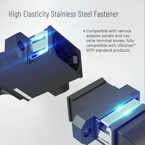 Karono MTP/MPO Fiber Optic Adapter, 40G/100G Standard Flange Coupler Connector for Data Center Patching System for Usconec (Key Up to Key Down) 5