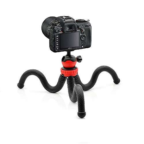 Yantralay 360° Rotatable Ball Head Flexible Gorillapod Tripod - Lightweight & Portable Tripod for DSLR, Action Camera & Smartphones with Mobile Attachment - Black 1